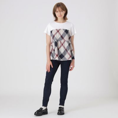 クレストブリッジチェックティアードコンビTシャツ | BLUE LABEL