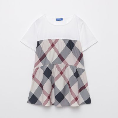 クレストブリッジチェックティアードコンビTシャツ | BLUE LABEL