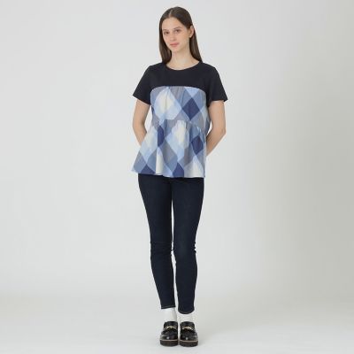 クレストブリッジチェックティアードコンビTシャツ | BLUE LABEL