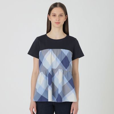 クレストブリッジチェックティアードコンビTシャツ | BLUE LABEL
