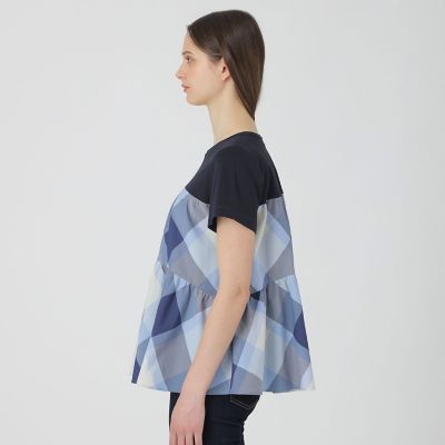 クレストブリッジチェックティアードコンビTシャツ | BLUE LABEL