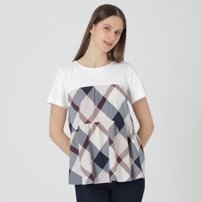 クレストブリッジチェックティアードコンビTシャツ | BLUE LABEL