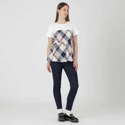 クレストブリッジチェックティアードコンビTシャツ | BLUE LABEL