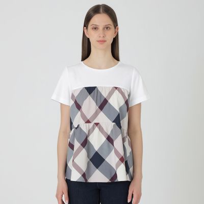 クレストブリッジチェックティアードコンビTシャツ | BLUE LABEL