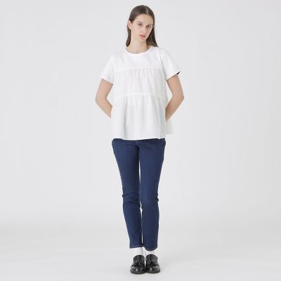 ティアードコンビTシャツ | BLUE LABEL CRESTBRIDGE (Women)/ブルー