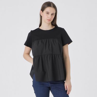 ティアードコンビTシャツ | BLUE LABEL CRESTBRIDGE (Women)/ブルー