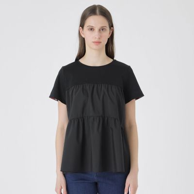 ティアードコンビTシャツ | BLUE LABEL CRESTBRIDGE (Women)/ブルー