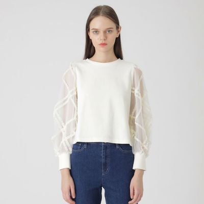 ＜BLUE LABEL CRESTBRIDGE (Women)＞クレストブリッジチェックチュールビスチェ付きトップス