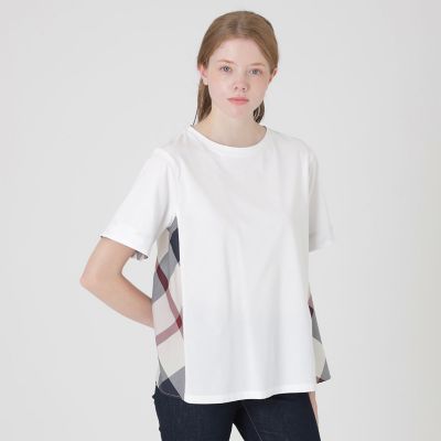 プレーティングシルケット天竺サイドチェックTシャツ | BLUE LABEL