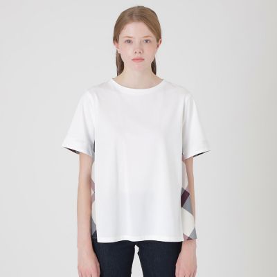 プレーティングシルケット天竺サイドチェックTシャツ | BLUE LABEL
