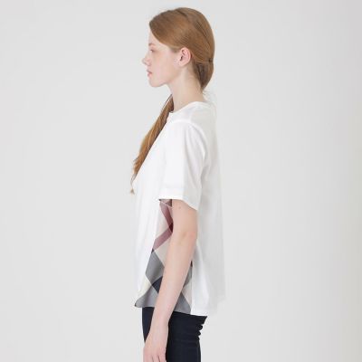 プレーティングシルケット天竺サイドチェックTシャツ | BLUE LABEL