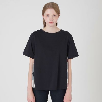 プレーティングシルケット天竺サイドチェックTシャツ | BLUE LABEL