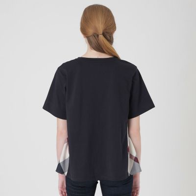 プレーティングシルケット天竺サイドチェックTシャツ | BLUE LABEL