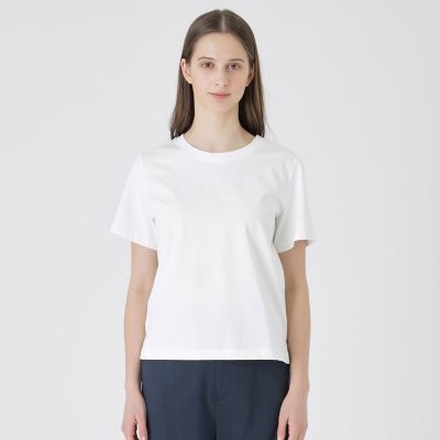 ブルーレーベルクレストブリッジ　オンライン限定　シルケットバイオカットソー白 UVカット】【接触冷感】【防透け】プレーティングシルケット天竺