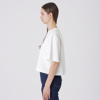 プレーティングシルケットスムースグラフィックロゴTシャツ | BLUE