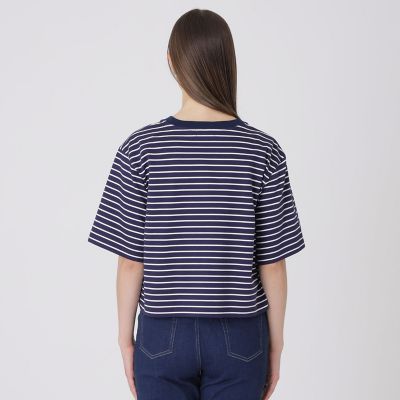 プレーティングシルケットスムースグラフィックロゴTシャツ | BLUE