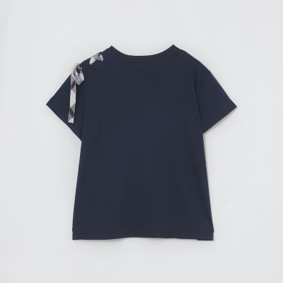 ハトメリボンTシャツ | BLUE LABEL CRESTBRIDGE (Women)/ブルー