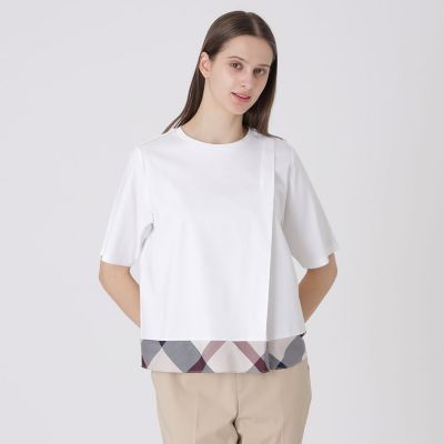 ＜BLUE LABEL CRESTBRIDGE (Women)＞シルケットスムースタックＴシャツ