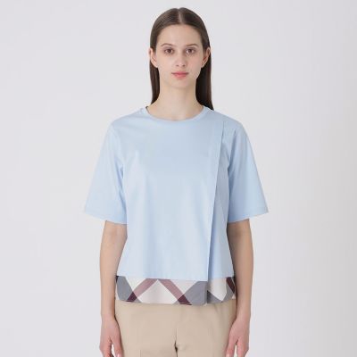 新品限定　ブルーレーベルクレストブリッジ　コットンスムースポケットロングTシャツ ブルーレーベルクレストブリッジ BLUE LABEL CRESTBRIDGE コットン