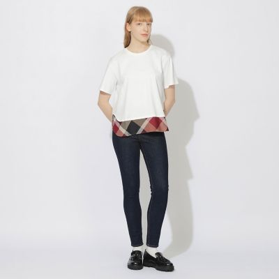 WEB限定】ヘムチェックTシャツ | BLUE LABEL CRESTBRIDGE (Women