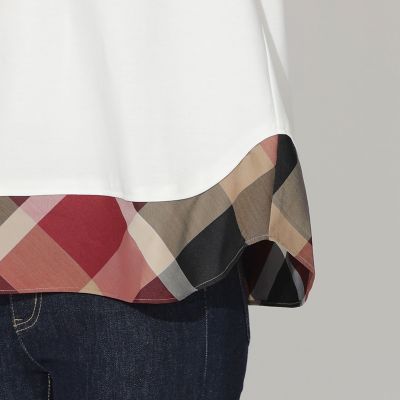 WEB限定】ヘムチェックTシャツ | BLUE LABEL CRESTBRIDGE (Women