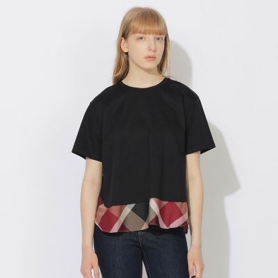 WEB限定】ヘムチェックTシャツ | BLUE LABEL CRESTBRIDGE (Women