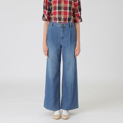 ＜BLUE LABEL CRESTBRIDGE (Women)＞ライトデニムワイドパンツ