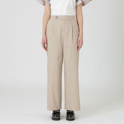 ＜BLUE LABEL CRESTBRIDGE (Women)＞ライトスラブシャンブレーワイドパンツ