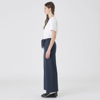 タグ付 ブルーレーベルクレストブリッジ ドライオックスワイドパンツ リネン混 L 未使用タグ付✨ ブルーレーベル ドライオックスワイドパンツ リネン混