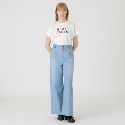 BLUE LABEL DENIM】【接触冷感】ワイドパンツ | BLUE