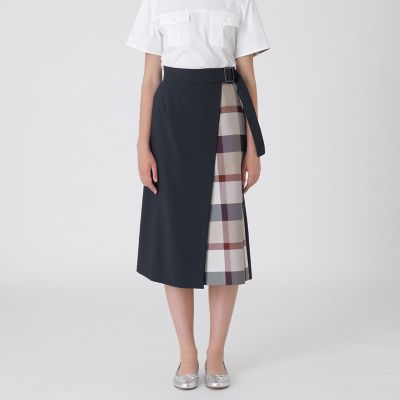 タグ付新品 ブルーレーベルクレストブリッジ ガウチョパンツ ワイド リボンベルト BLUE LABEL CRESTBRIDGE（ブルーレーベルクレストブリッジ）の