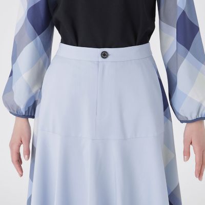 サイドクレストブリッジチェックフレアスカート | BLUE LABEL