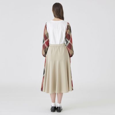 サイドクレストブリッジチェックフレアスカート | BLUE LABEL