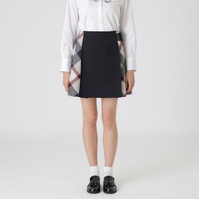 サイドチェックミニスカート | BLUE LABEL CRESTBRIDGE (Women)/ブルー