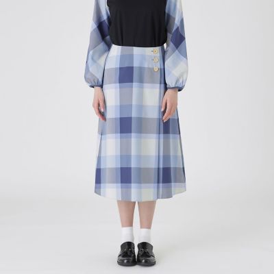 ＜BLUE LABEL CRESTBRIDGE (Women)＞クレストブリッジチェックラップ風スカート
