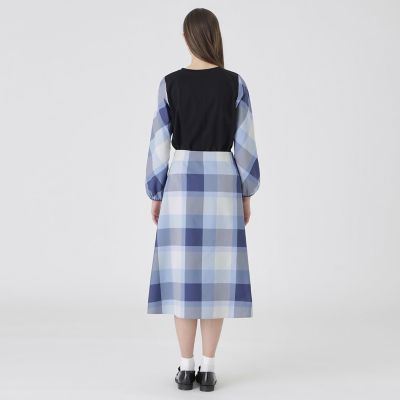 新品 ブルーレーベルクレストブリッジ ストレッチギャバ5waスカートセット 38 クレストブリッジチェックラップ風スカート | BLUE LABEL CRESTBRIDGE