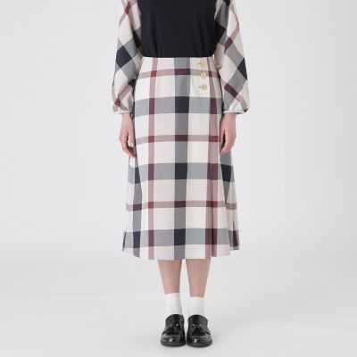 クレストブリッジチェックラップ風スカート | BLUE LABEL CRESTBRIDGE