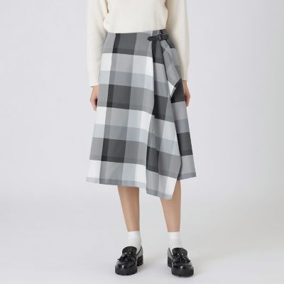 クレストブリッジチェックアシンメトリースカート | BLUE LABEL