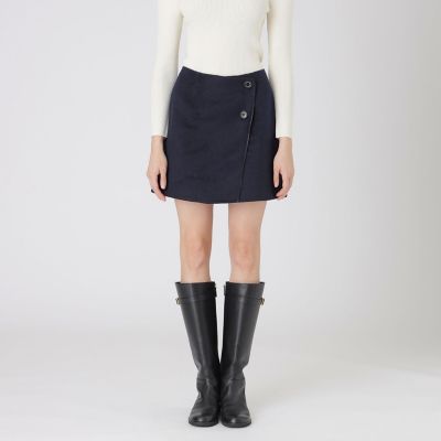 クレストブリッジチェックリバーポリウール巻きスカート | BLUE LABEL