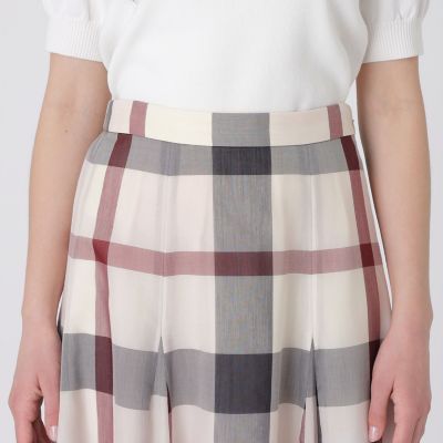 t0272／美品⭐︎クレストブリッジ チェック ソフティーボイル　フレアスカート クレストブリッジチェックシアーボイルフレアスカート | BLUE LABEL