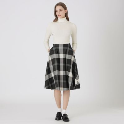 クレストブリッジチェックサキソニーフレアスカート | BLUE LABEL