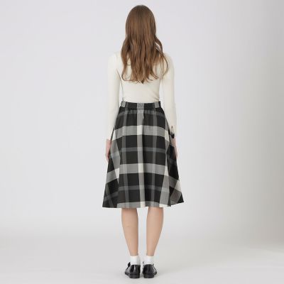 クレストブリッジチェックサキソニーフレアスカート | BLUE LABEL