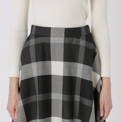 クレストブリッジチェックサキソニーフレアスカート | BLUE LABEL