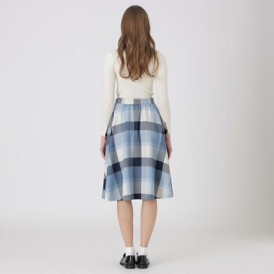 クレストブリッジチェックサキソニーフレアスカート | BLUE LABEL