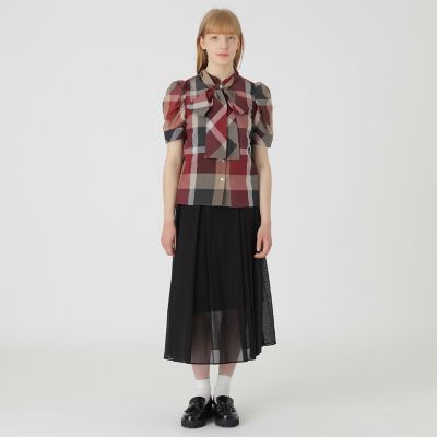 店舗限定】シアーストライプフレアスカート | BLUE LABEL CRESTBRIDGE