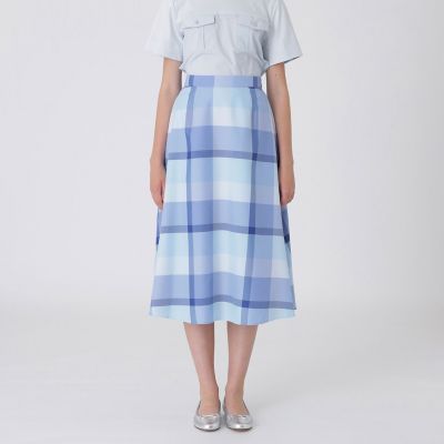 ＜BLUE LABEL CRESTBRIDGE (Women)＞クレストブリッジチェックライトクロッシングツイルスカート