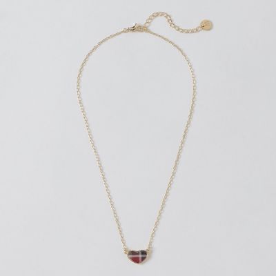 ＜BLUE LABEL CRESTBRIDGE (Women)＞クレストブリッジチェックハートネックレス