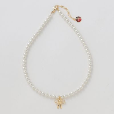 リボンモチーフパールネックレス | BLUE LABEL CRESTBRIDGE (Women