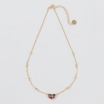 ＜BLUE LABEL CRESTBRIDGE (Women)＞クレストブリッジチェックハートネックレス