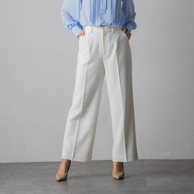 カルテッドミックスツィードワイドパンツ≪手洗い可能≫